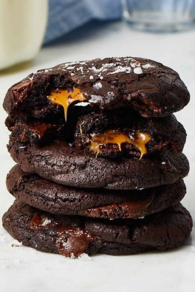 Chocolate Caramel Cookies-Best Valentine's Day Desserts