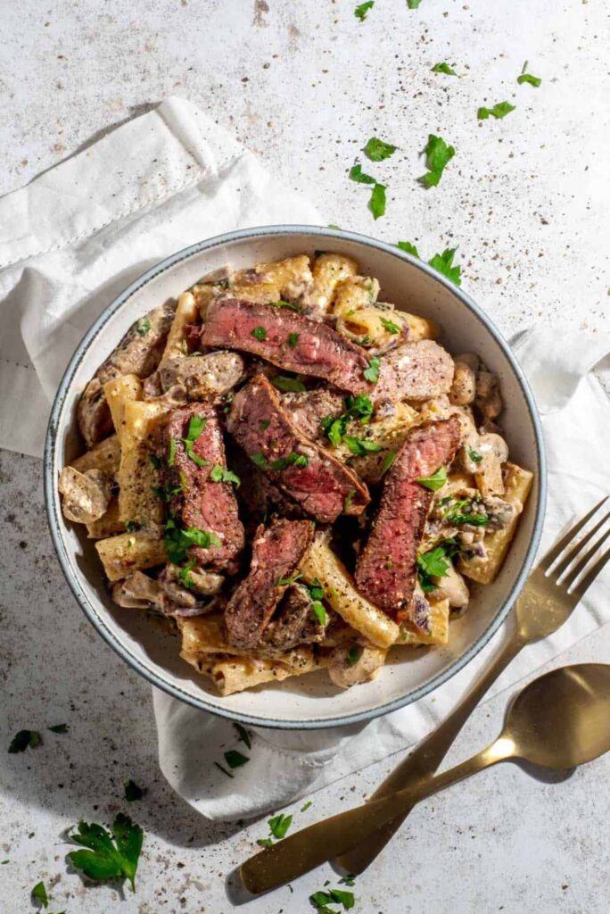 Creamy Steak Pasta-Valentine's Day Pasta Recipes