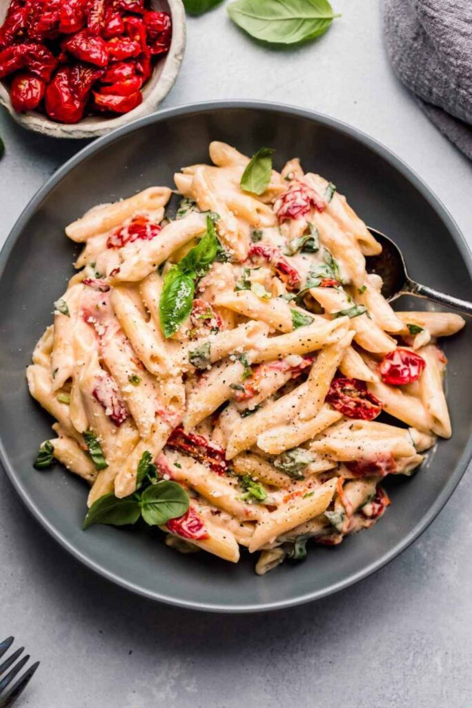 Creamy Sun-Dried Tomato Pasta-Valentine's Day Pasta Recipes