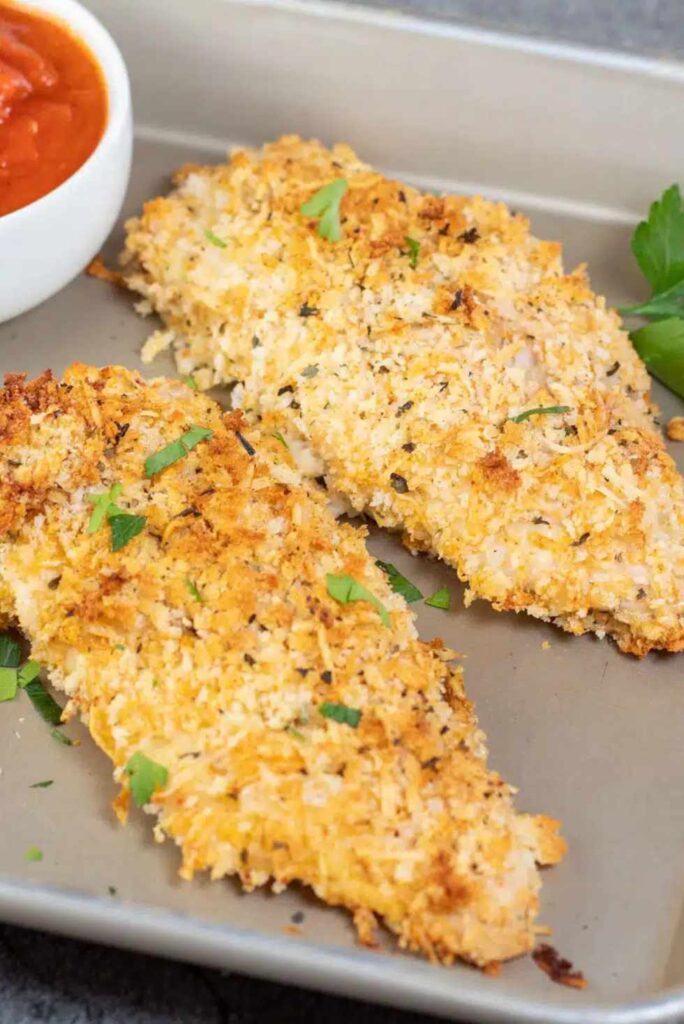 Crispy Panko Chicken Tenderloins-Fun Valentine's Day Recipes for Kids