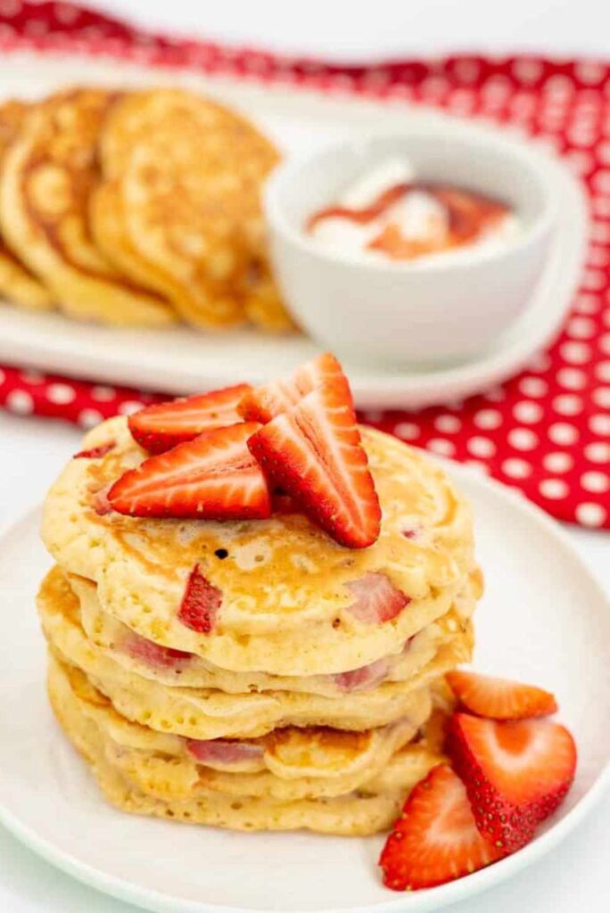 Fluffy Strawberry Pancakes-Fun Valentine's Day Recipes for Kids