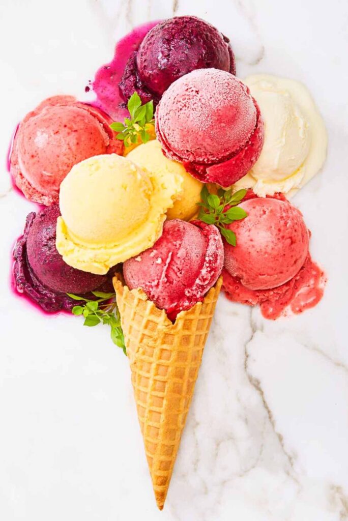 Fruit and Coconut Ice Cream-Best Valentine's Day Desserts