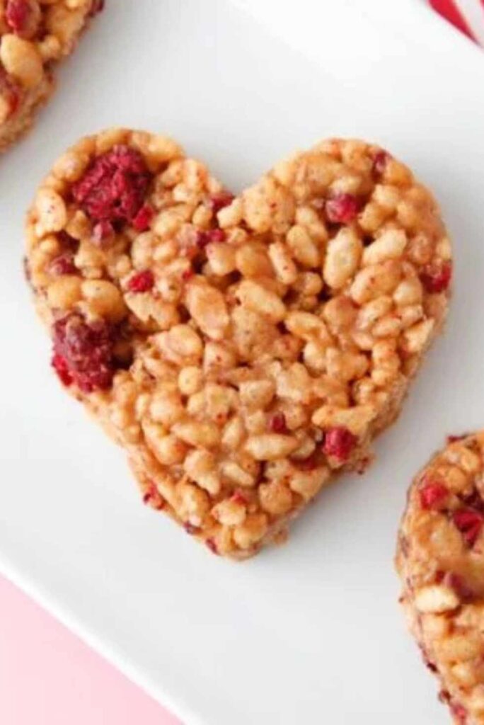 Heart Crispy Treats-Fun Valentine's Day Recipes for Kids