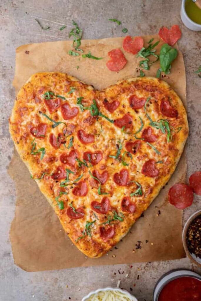 Heart shaped pizza-Best Valentine's Day Dinner Ideas