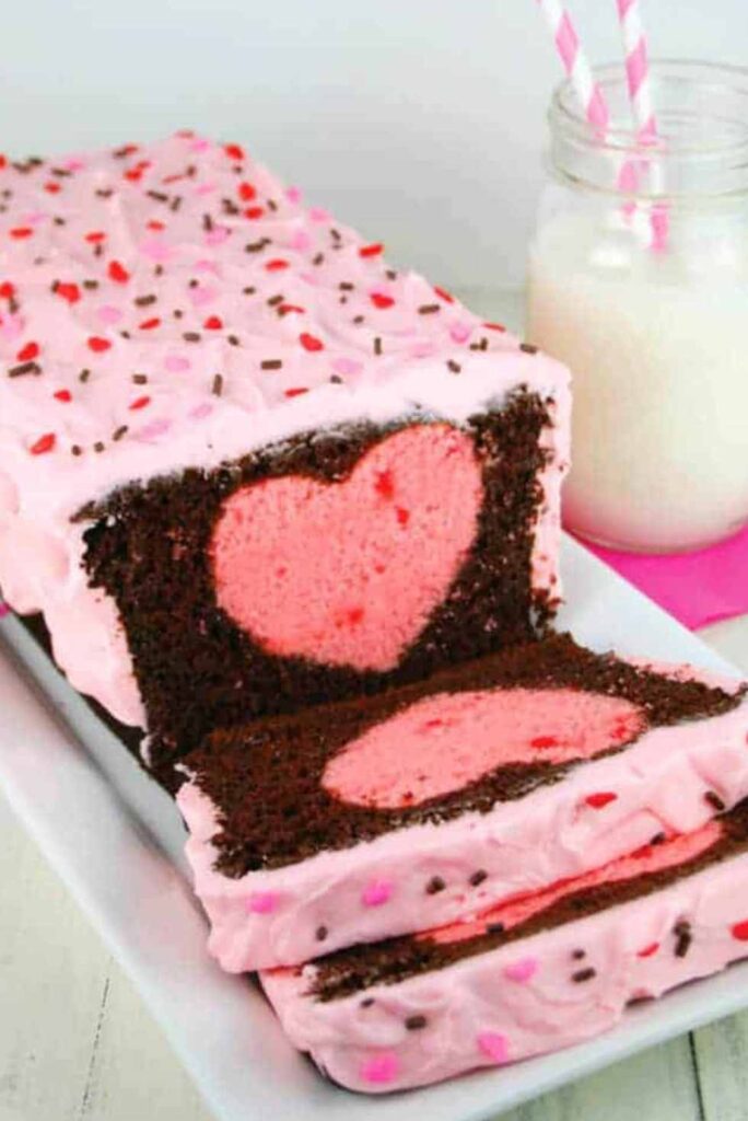 Hidden Heart Chocolate Cake -Best Valentine's Day Desserts