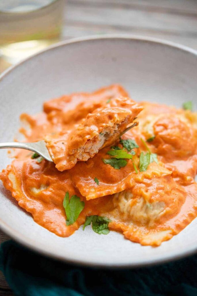 Lobster Ravioli with Vodka Cream Sauce-Valentine's Day Pasta Recipes