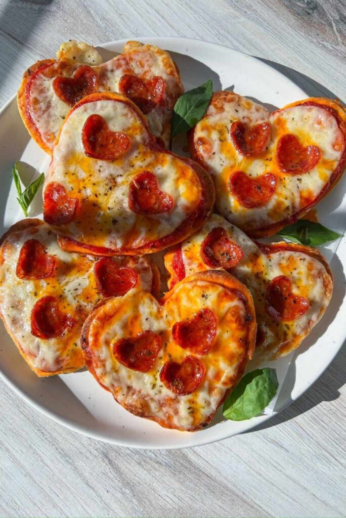 Mini Heart Pizzas