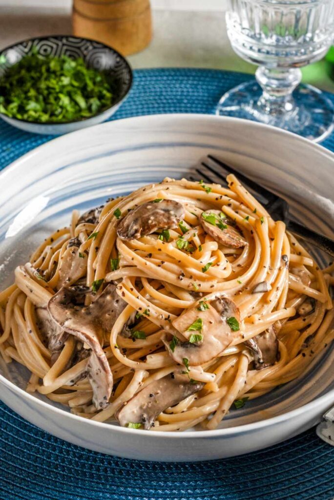 Mushroom and Black Pepper Pasta-Best Valentine's Day Dinner Ideas