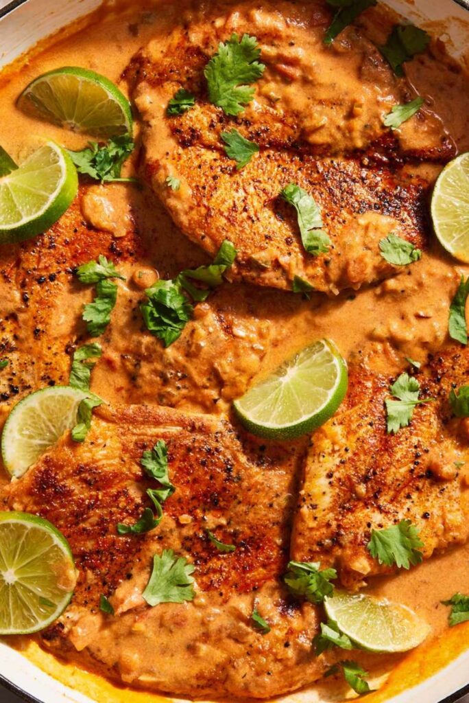 One-Pan Coconut-Lime Chicken-Valentine's Day recipes