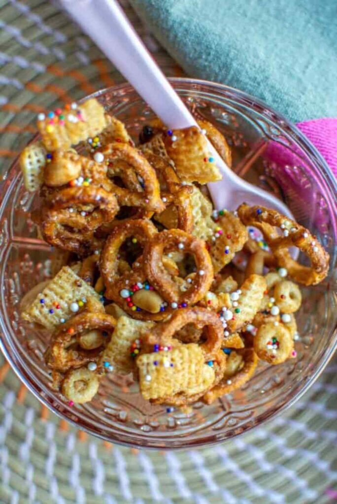 Sweet and Salty Honey Mustard Easter Snack Mix