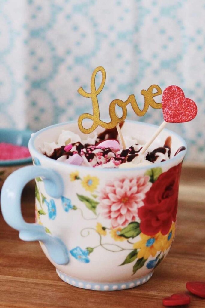 Valentine's Day Red Velvet Mug Cake