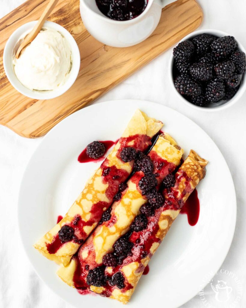 Berry & Cream Christmas Crepes