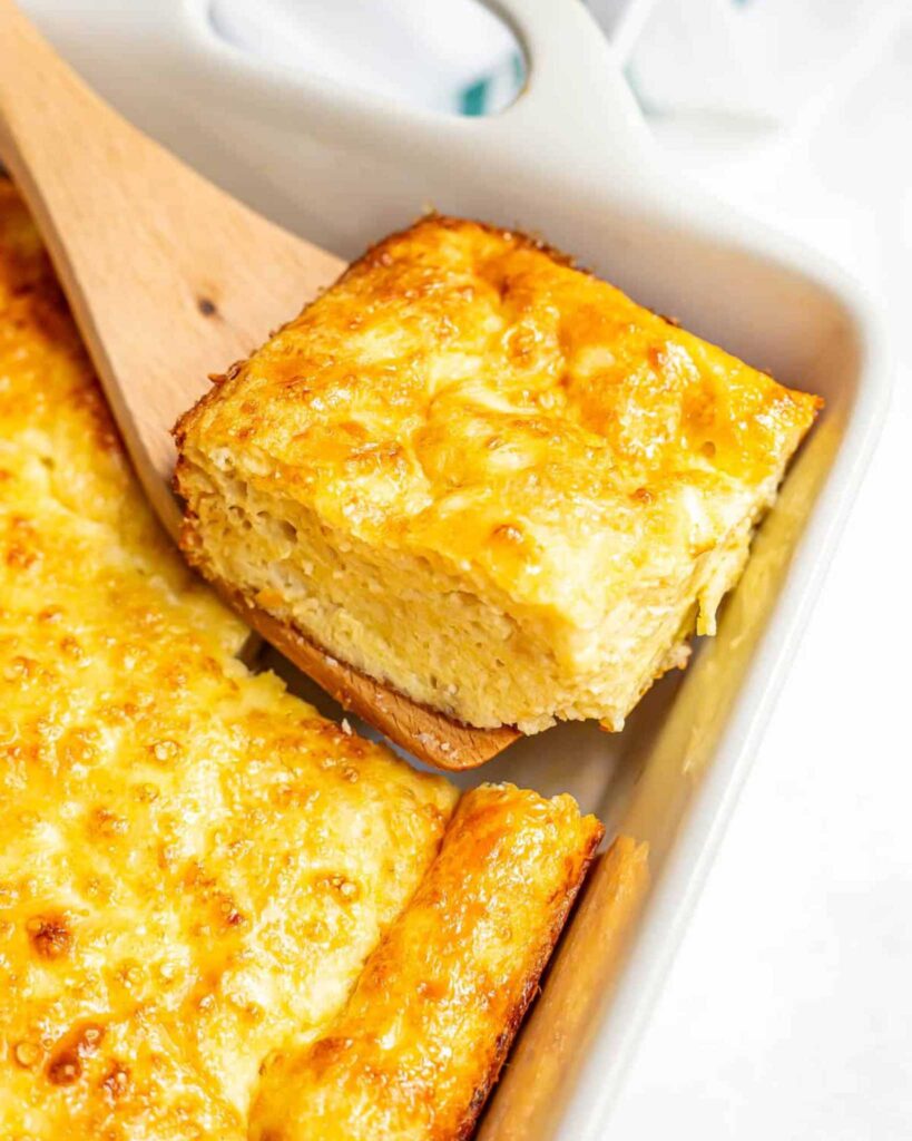 Cheesy Christmas Egg Bake