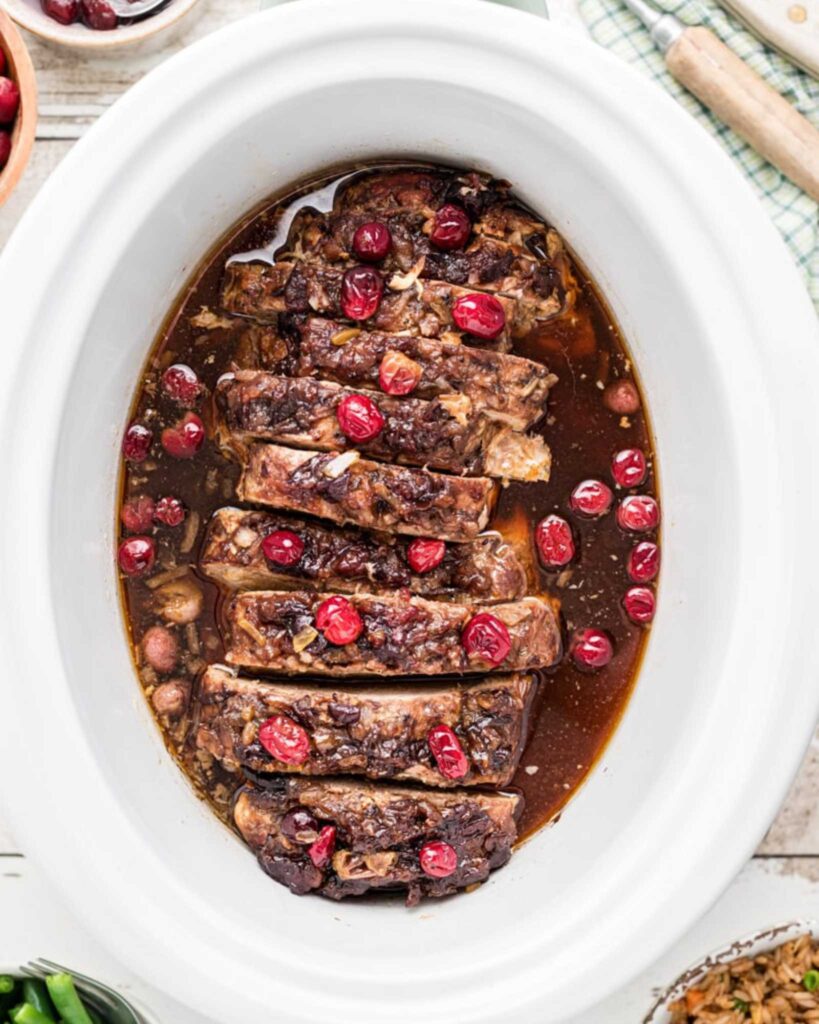 Crockpot Cranberry Pork Loin