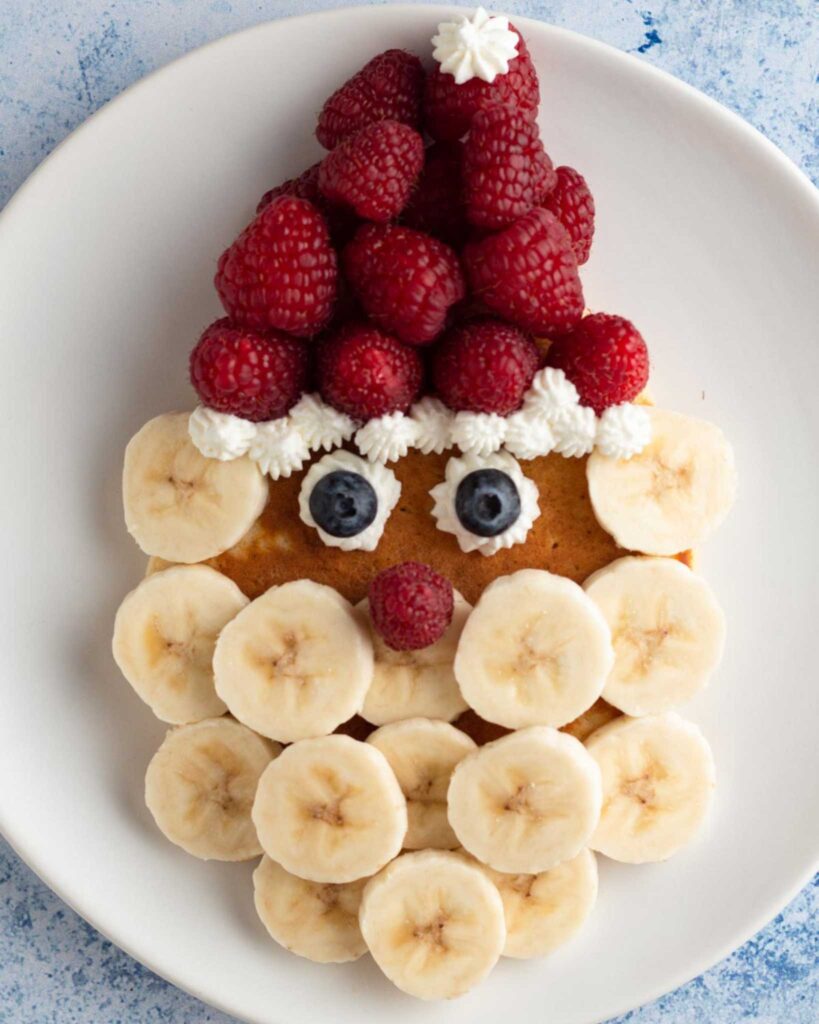 Santa-Shaped Pancakes