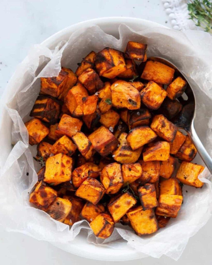 Air Fryer Sweet Potato Cubes