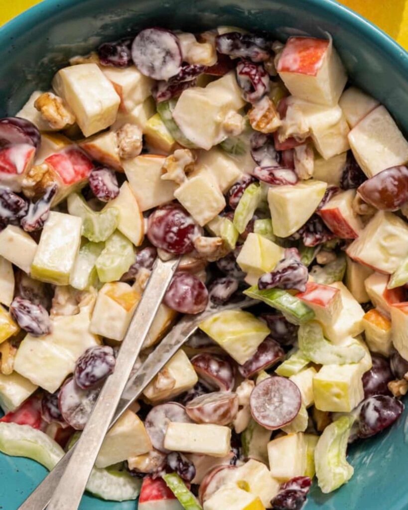 Apple, Grape, and Walnut Christmas Bowl