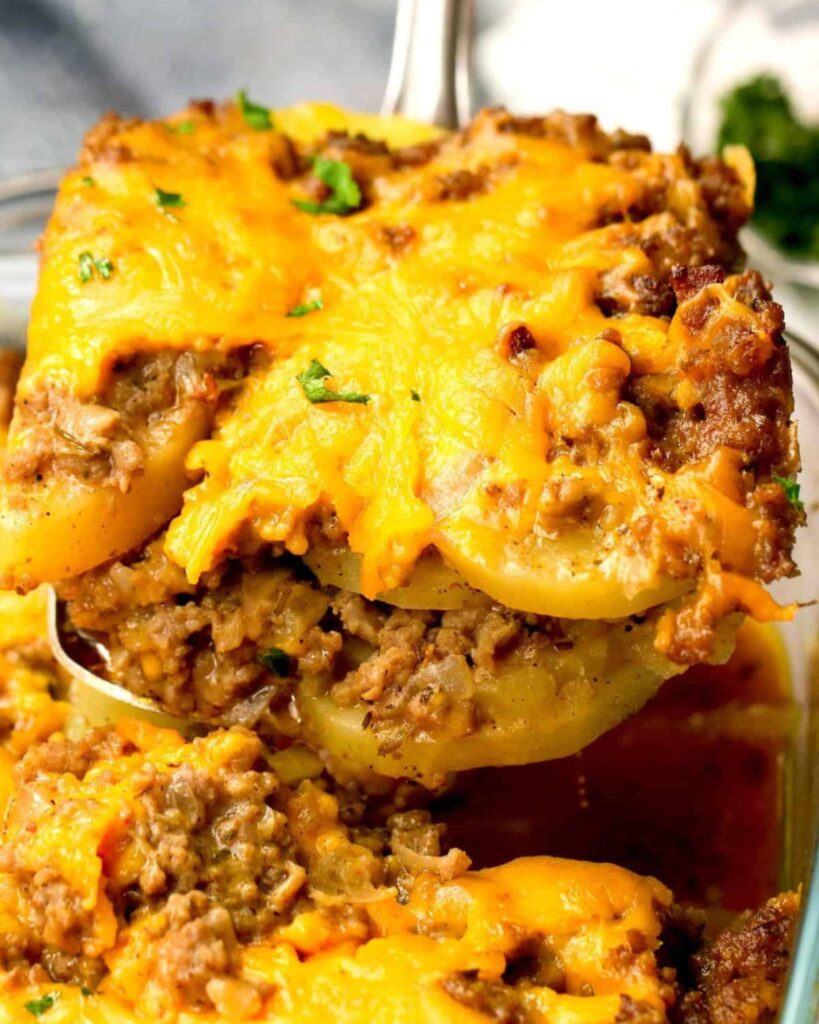 Beef and Potato Layered Bake