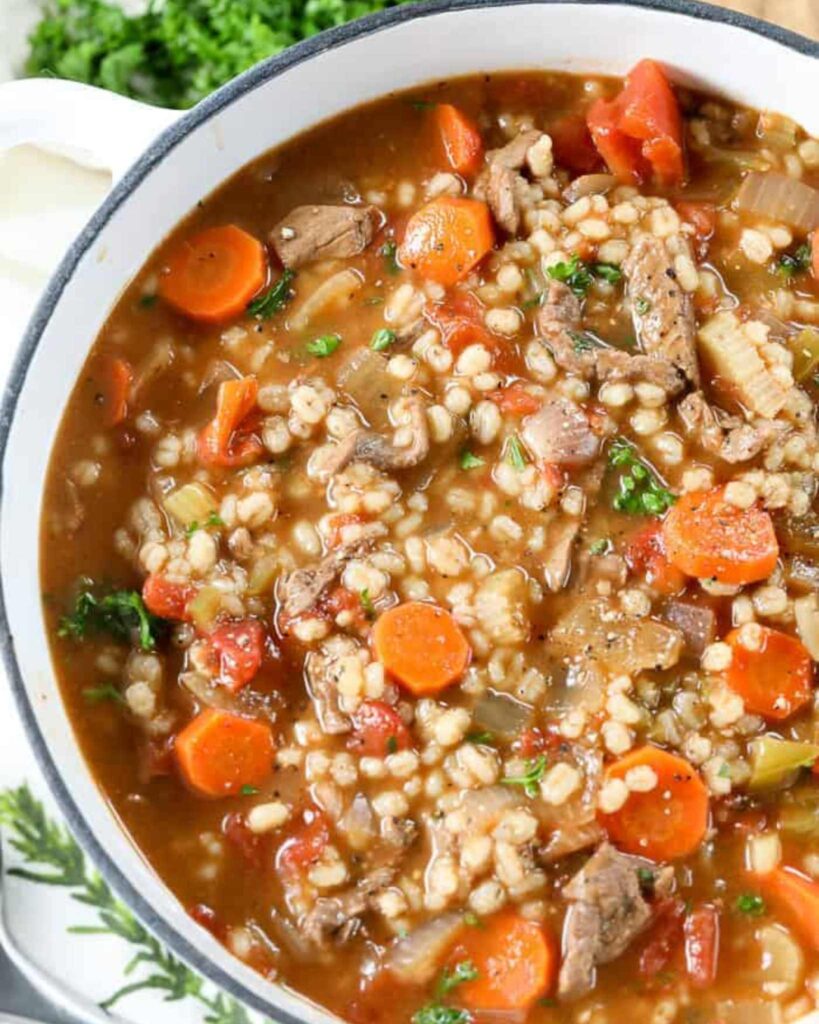Beef and barley soup