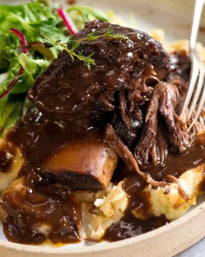 Beef short ribs in red wine sauce