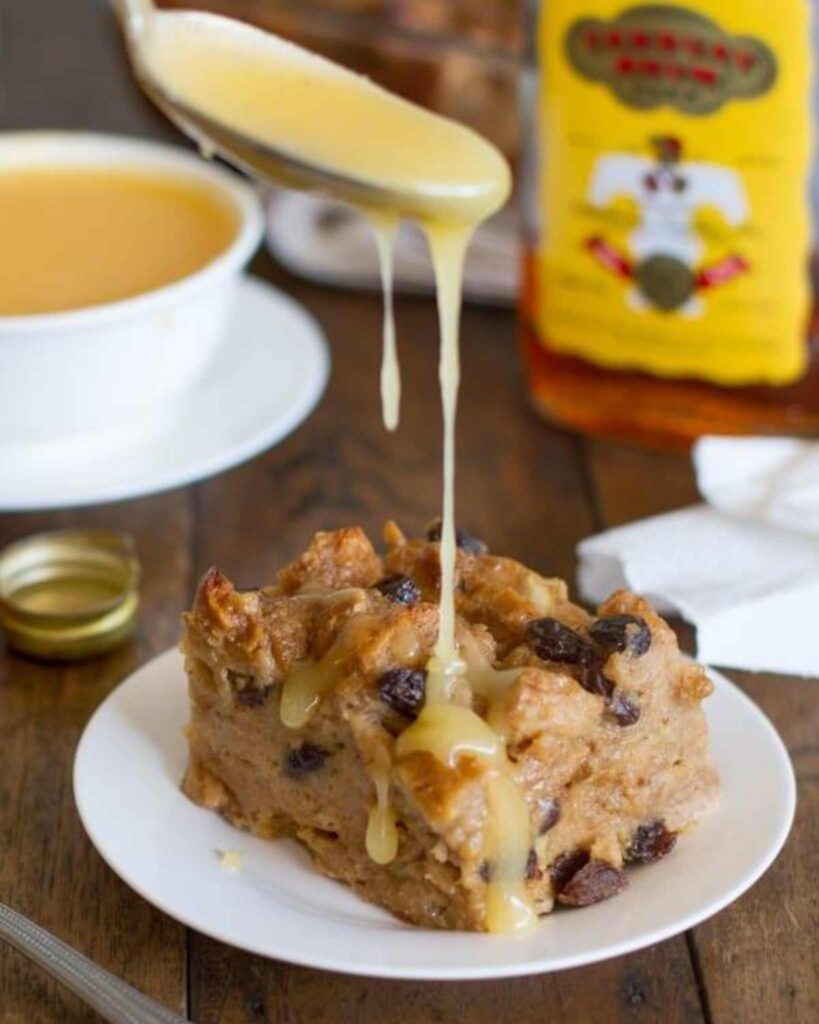 Bread Pudding with Warm Rum Sauce