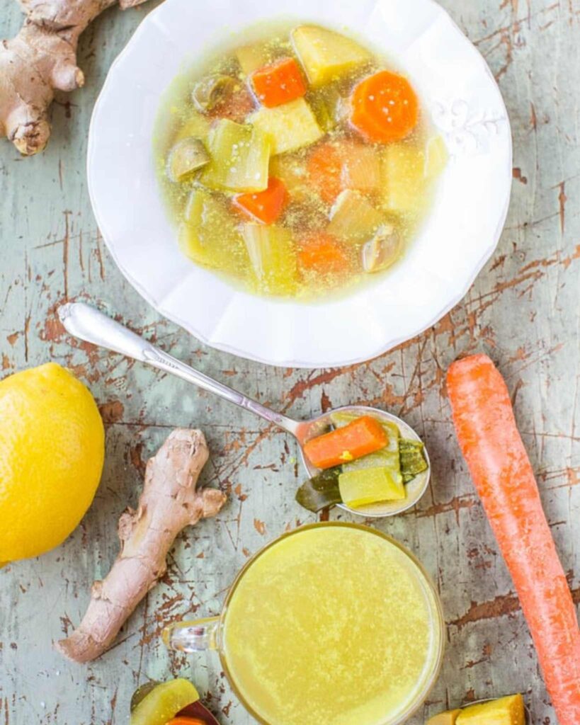 Broth based vegetable soups