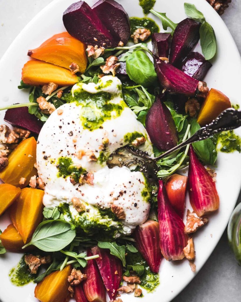 Burrata and Roasted Beet Christmas Salad