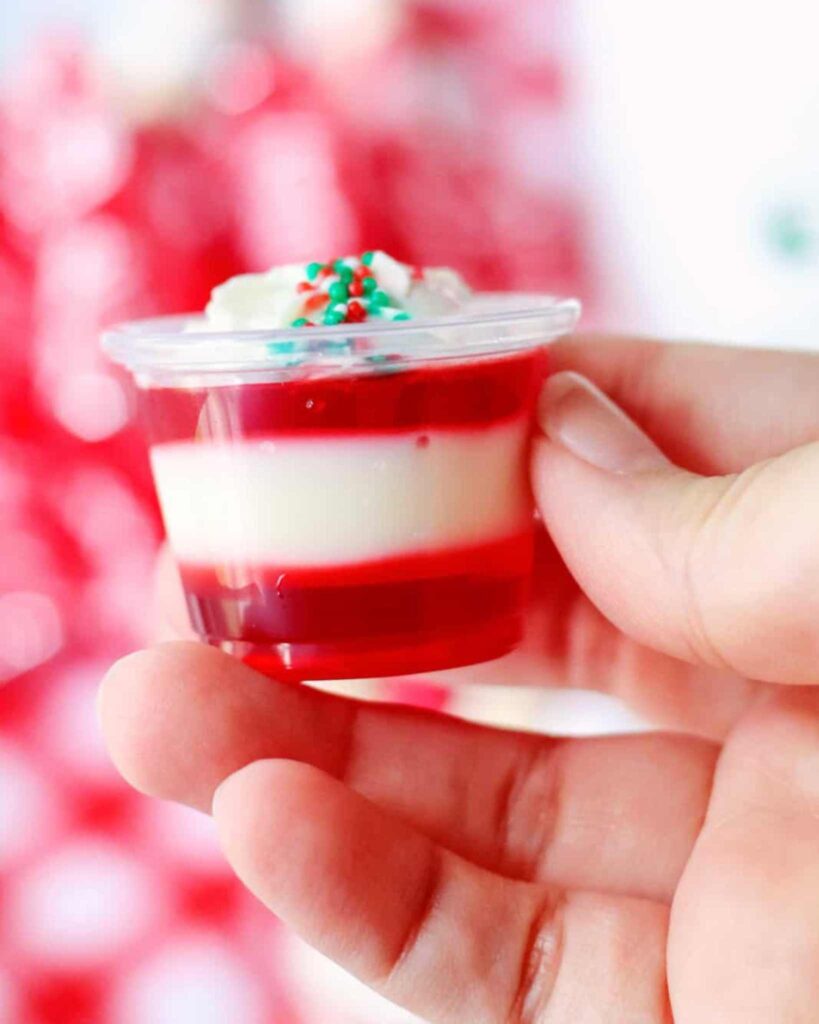 Candy Cane Jello Shots