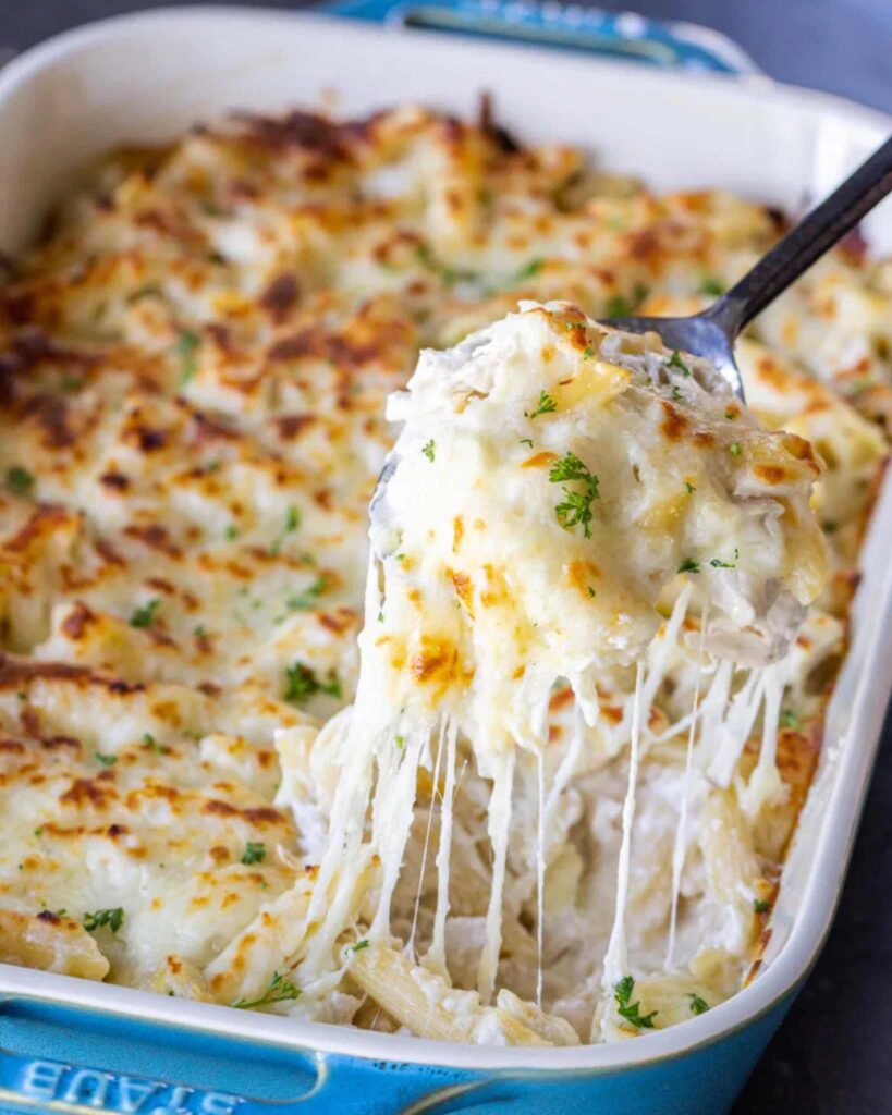 Chicken Alfredo Bake