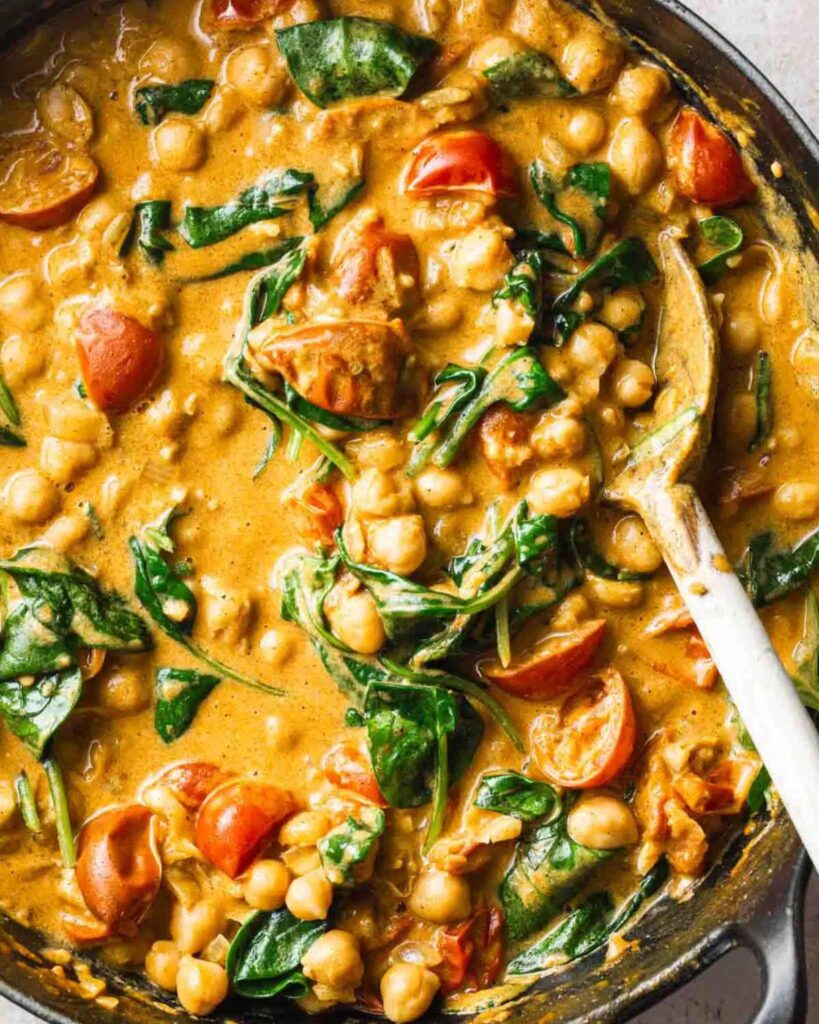 Chickpea and Spinach Curry