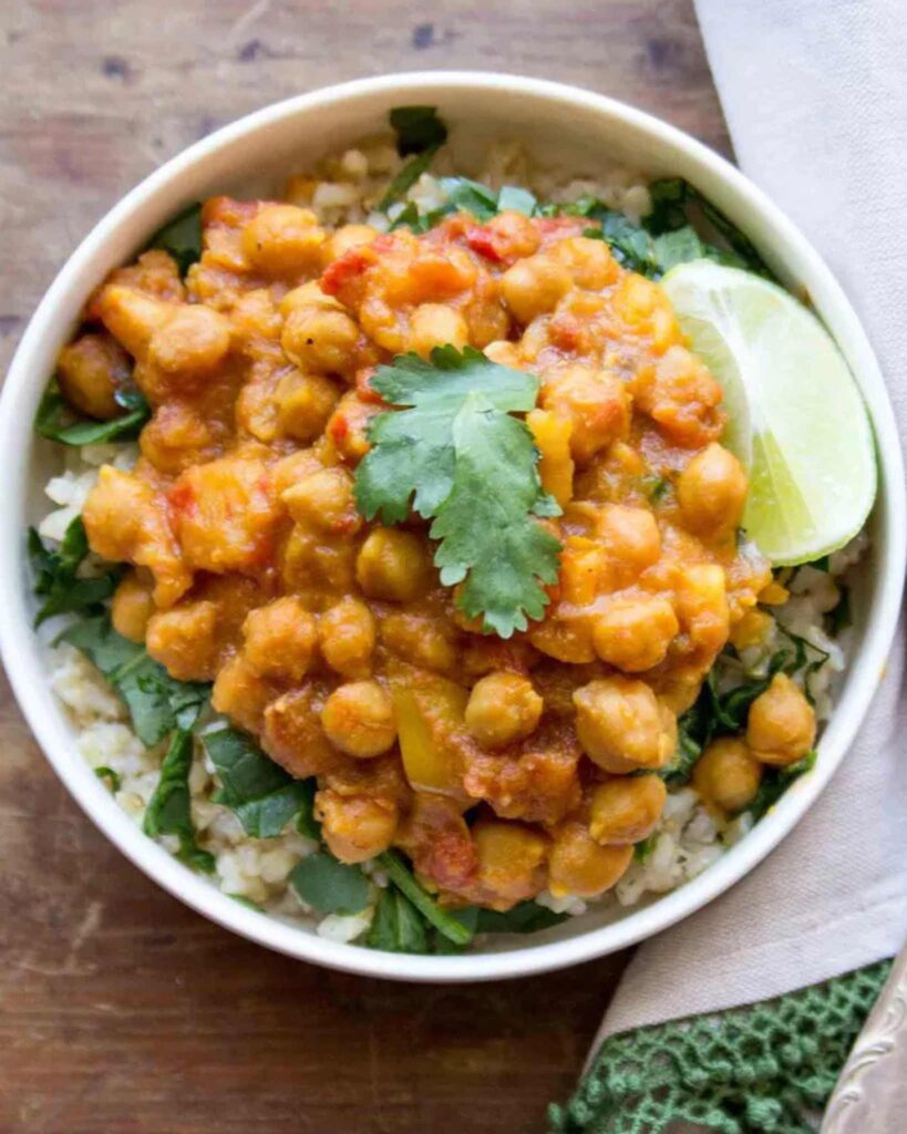 Chickpea and sweet potato curry