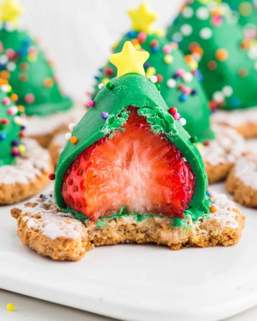 Chocolate Dipped Strawberry Trees