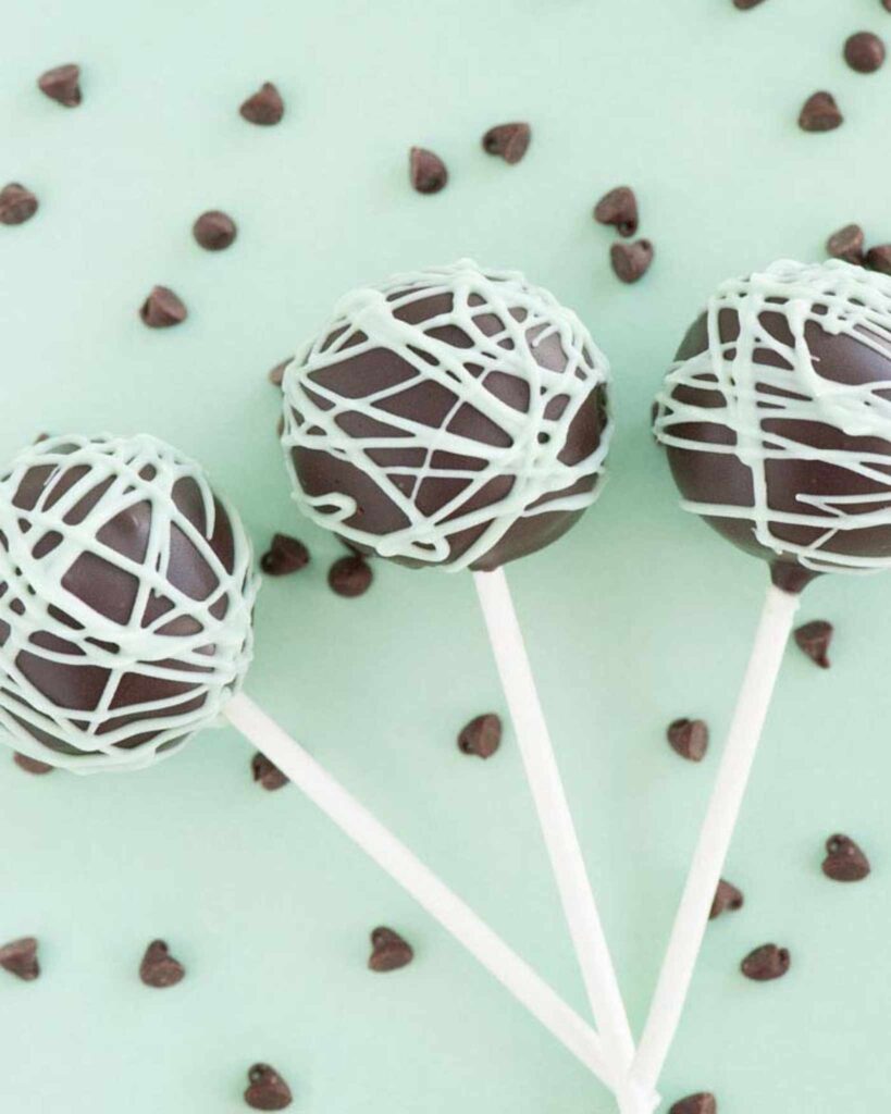 Chocolate Mint Cake Pops