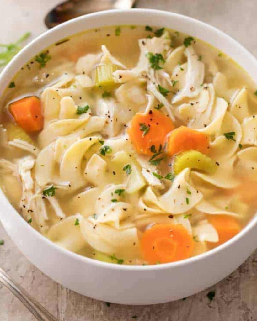 Classic chicken noodle soup