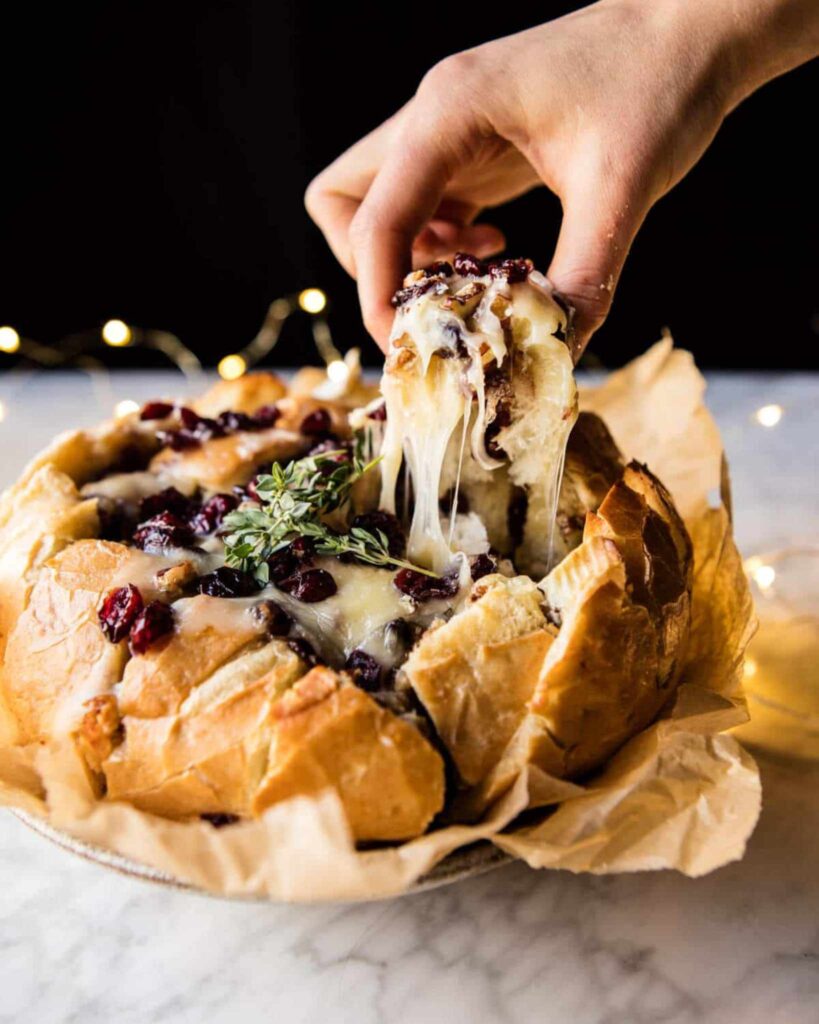 Cranberry Brie Pull Apart Bread