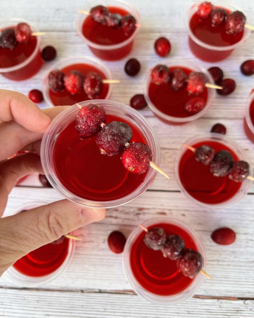 Cranberry Orange Jello Shots