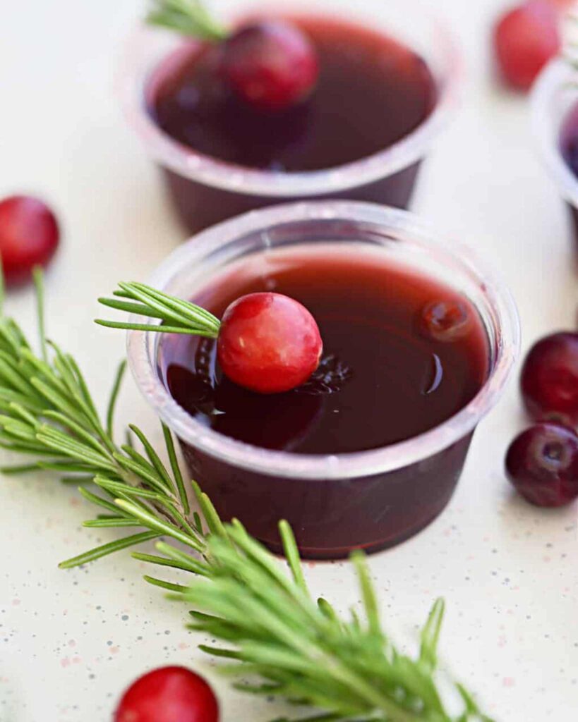 Cranberry Vodka Jello Shots