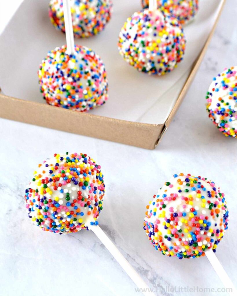 Festive Sprinkles Explosion Cake Pops