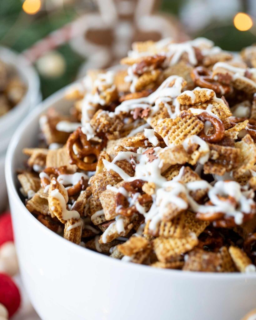 Gingerbread Cookie Snack Mix