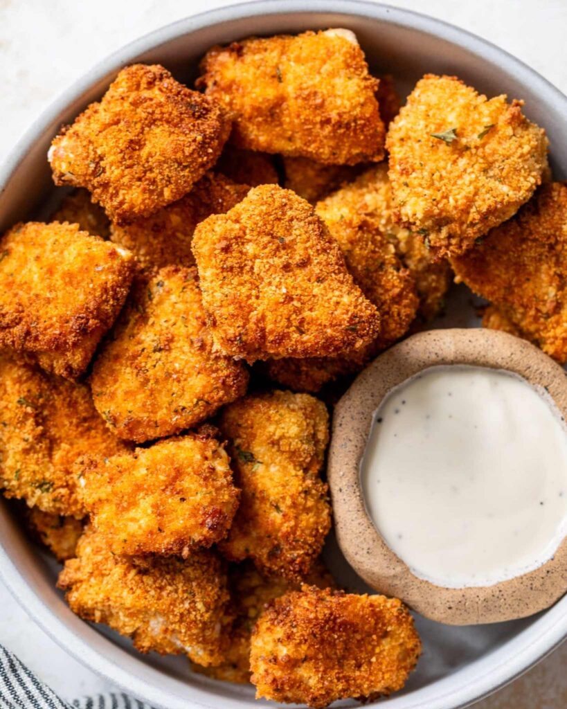 Golden Air Fryer Chicken Nuggets