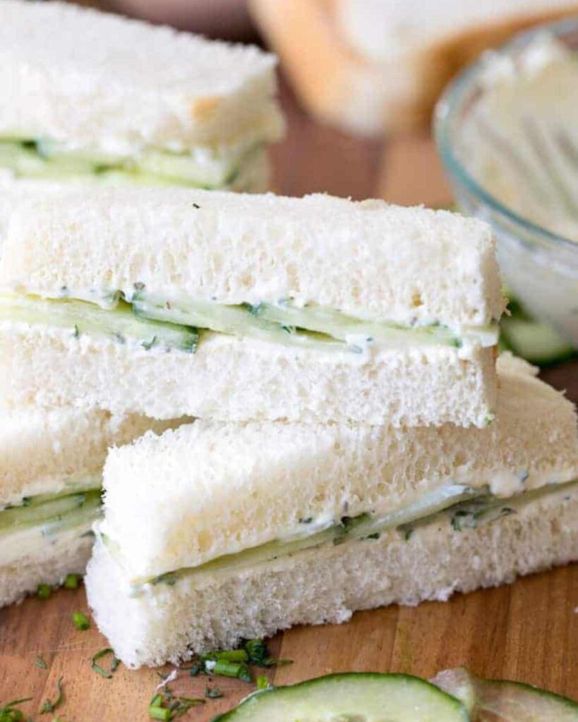 Mini Cucumber and Dill Tea Sandwiches