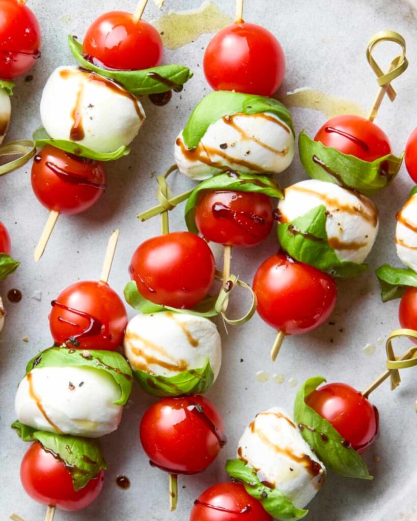 Mozzarella Christmas Skewers