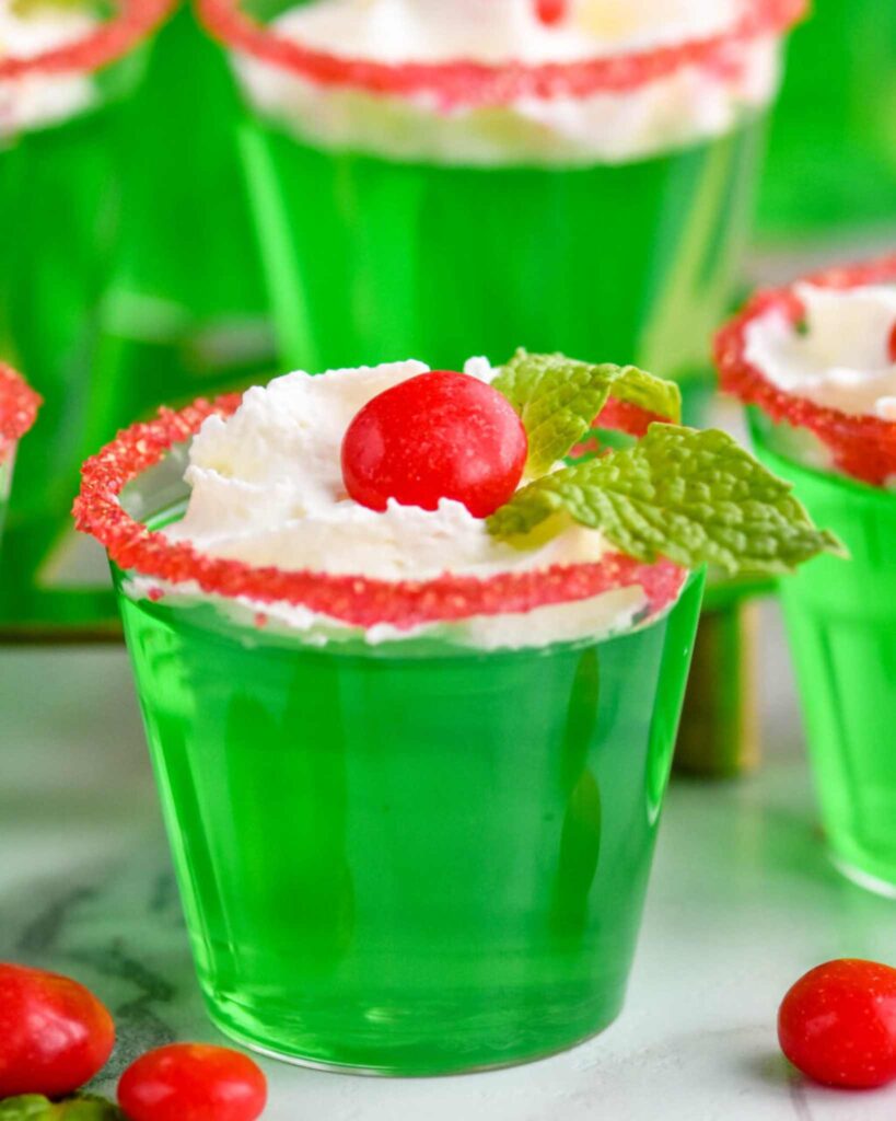 Naughty Elf Jello Shots