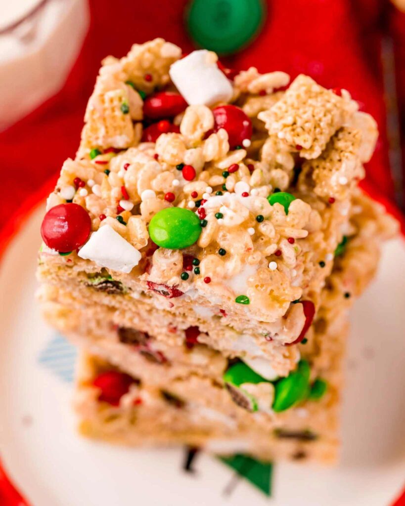 No Bake Christmas Rice Krispie Treats for Busy Hosts