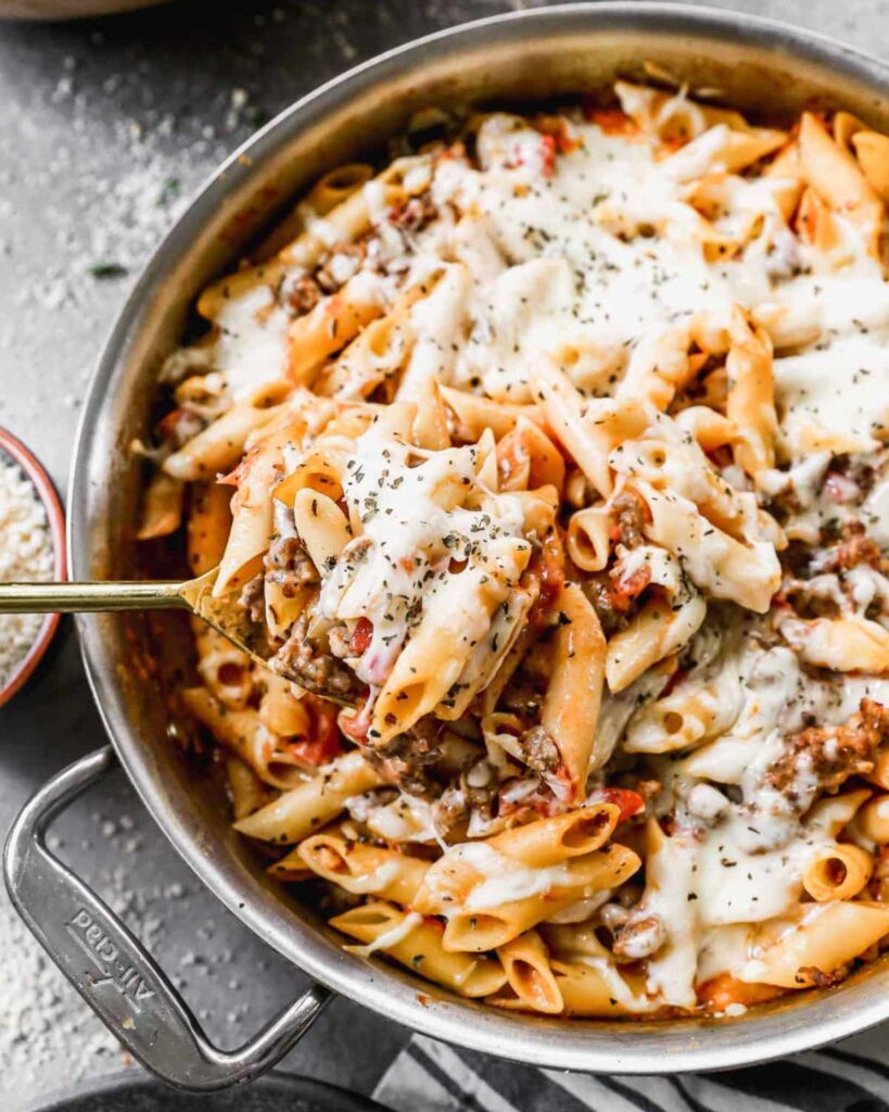 One Pan Baked Ziti
