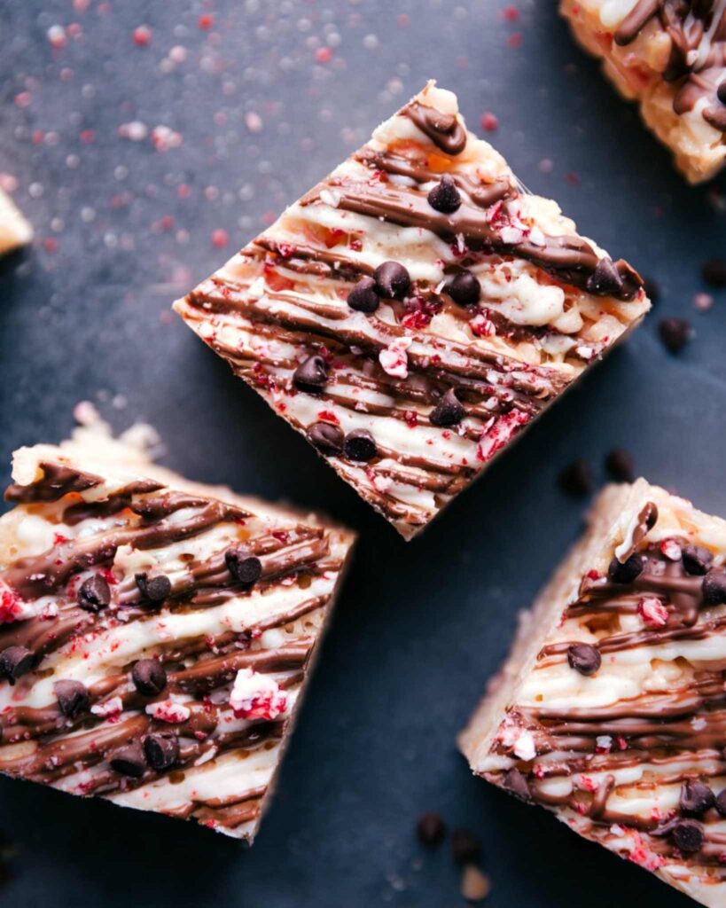 Peppermint Christmas Rice Krispie Treats