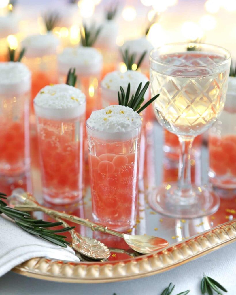 Pomegranate Champagne Jello Shots