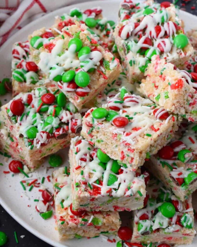 Red and Green Holiday Squares