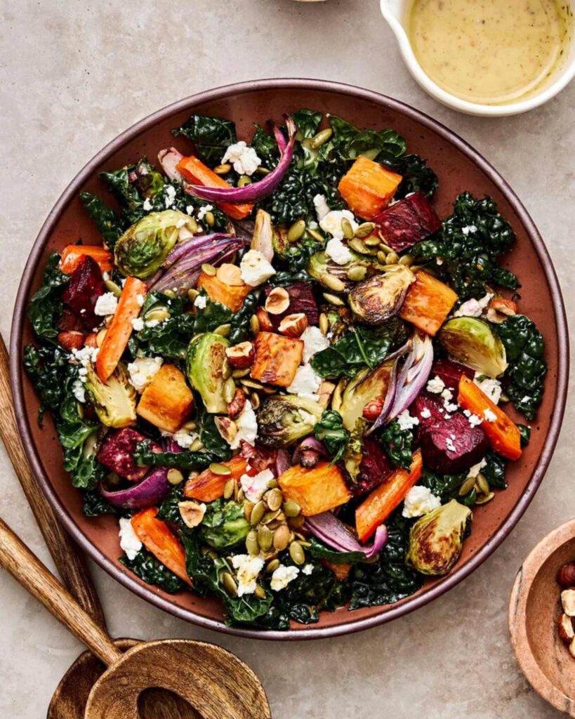 Roasted Vegetable Christmas Salad