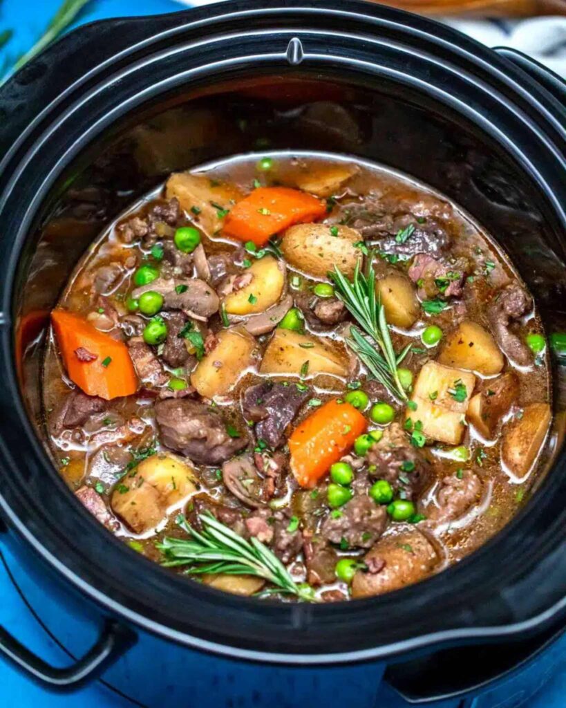 Slow Cooked Lamb Stew with Rosemary